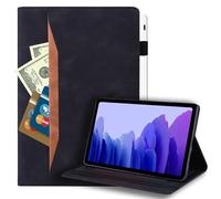 Jenyoog Case for Lenovo Tab M10 Plus 3rd Gen 10.6 inch 2022 (TB-125F/TB-128F),Shockproof Luxury Leather Folio Cover with Card Slots & Pencil Holder,Multi-Angle Stand Cover (Black)
