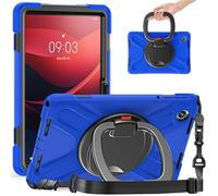 Jenyoog Case for Lenovo Tab M11 (2023) TB-330FU / K11 LTE 2024 / Xiaoxin Pad 2024 11inch TB-331FC,Heavy Duty Shockproof Rugged Cover with Rotating Hand Strap/Stand & Shoulder Strap. (Dark Blue)