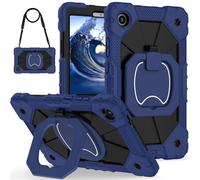 Jenyoog Case for Lenovo Tab One / K9 8.7 Inch 2025 TB305XU/TB305FU,Shockproof Heavy Duty Case Cover with Shoulder Strap/360 Rotatable Kickstand/Pencil Holder (Dark Blue + Black)