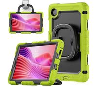 Jenyoog Case for Lenovo Tab One/Tab K9 8.7 Inch: with Strong Protection,Screen Protector,Hand/Shoulder Strap,Rotating Stand,Pencil Holder. (Green+Black)