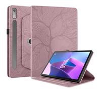 Jenyoog Case for Lenovo Tab P11 Pro 2nd Gen 11.2" 2022 (TB-132FU/ TB-138FC) - 360 Degree Rotating Stand Protective,Tree of Life Shockproof Premium PU Leather Cover Built-in Pencil Holder (Rose Gold)