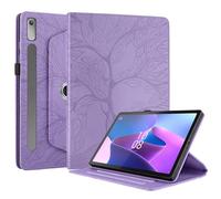 Jenyoog Case for Lenovo Tab P11 Pro 2nd Gen 11.2" 2022 (TB-132FU/ TB-138FC) - 360 Degree Rotating Stand Protective,Tree of Life Shockproof Premium PU Leather Cover Built-in Pencil Holder (Purple)