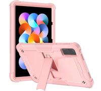 Jenyoog Case for Redmi Pad 10.61 Inch Tablet 2022 Release,Heavy Duty Hybrid Three Layer Protective Cover with Foldable Kickstand (Rose Gold)