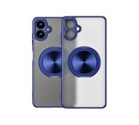 Jenyoog Case for Samsung Galaxy A06,Slim Shockproof TPU Matte Skin-Friendly Cover with Ring Rotatable Bracket,Magnetic Car Mount Supported,Blue