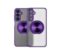 Jenyoog Case for Samsung Galaxy A26,Slim Shockproof TPU Matte Skin-Friendly Cover with Ring Rotatable Bracket,Magnetic Car Mount Supported,Purple