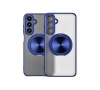 Jenyoog Case for Samsung Galaxy A26,Slim Shockproof TPU Matte Skin-Friendly Cover with Ring Rotatable Bracket,Magnetic Car Mount Supported,Blue