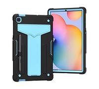 Jenyoog Case for Samsung Galaxy Tab A 8 Inch 2019 SM-T290 T295,T-shaped Kickstand Heavy Duty Rugged Shockproof Protective Silicone Cover (Black + Blue)