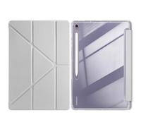 Jenyoog Case for Samsung Galaxy Tab A11 / Tab A9 8.7-Inch 2025/2023 with Pencil Holder-Shockproof Slim Y-fold Protective Multi-Angle Viewing Stand Cover (Gray)