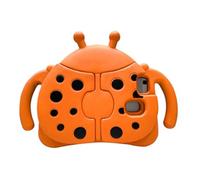 Jenyoog Case for Samsung Galaxy Tab A7 Lite 8.7 Inch 2021 Model (SM-T220/T225/T227),EVA Foam Cute Beetle Impact-Protective Cover with Lovely Foldable Wing Kickstand (Orange)