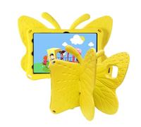 Jenyoog Case for Samsung Galaxy Tab A8 10.5 Inch 2022/2021(SM-X200/X205/X207),Cute Butterfly Case with Stand for Kids Light Weight EVA Rugged Shockproof Heavy Duty Cover (Yellow)