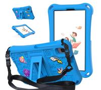 Jenyoog Case for Samsung Galaxy Tab A9+ 11 Inch 2023 Model (X210/X216/X218),Heavy Duty Cute EVA Shockproof Rugged Protective Kids Case with Kickstand & Shoulder Strap (Light Blue)