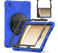Jenyoog Case for Samsung Galaxy Tab A9+/ A9 Plus Case 11 inch 2023 (SM-X210/X216/X218), Full-Body Protective Case,Rotating Stand,Hand/Shoulder Strap A9+ Tablet Case (Dark Blue)