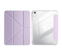 Jenyoog Case for Samsung Galaxy Tab S10 Lite/ S10 FE/ S9 FE 5G 10.9 Inch/Tab S9 11 Inch,Triple-Fold Foldable Shell Bracket, Rugged Acrylic & PU Impact-Protective Cover (Purple)