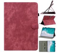 Jenyoog Case for Samsung Galaxy Tab S10 Lite/S10 FE/S9/S9 FE 5G Tablet,Pen Slot Card Holder,PU Leather Shockproof Cover with Anti Slip Strap Stand Slot and Magnetic Buckle (Red)