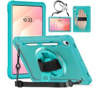 Jenyoog Case for Samsung Galaxy Tab S11 SM-X730 SM-X736B,Kids All-Protective Airbag Heavy Duty Rugged Cover, with 360 Rotating Kickstand & Hand Strap (Light Blue)