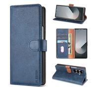 Jenyoog Case for Samsung Galaxy Z Fold 7,Multi Card Holder Zipper Wallet Cover with Folding Bracket,Shockproof Protective Anti-Drop & Bump Magnetic Buckle for Galaxy Z Fold 7 (Blue)