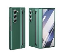 Jenyoog Case for Samsung Galaxy Z Fold 7,Rugged Hinge Protection,TPU Back Panel Cover with Main Secondary Screens Tempered Film,Press Type Pencil Holder with Handwriting Pen Deliver. (Dark Green)