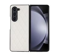 Jenyoog Case for Samsung Galaxy Z Fold 7,Soft PU Leather Diamond Pattern Shockproof Protective Cover for Samsung Galaxy Z Flip 7,White