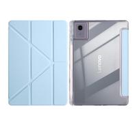 Jenyoog Case for Xiaomi Mi Pad 6/Mi Pad 6 Pro 11-Inch 2023,Shockproof Slim Y-fold Acrylic Protective Multi-Angle Viewing Stand Cover,Transparent Back Shell & Pen Slot (Light Blue)