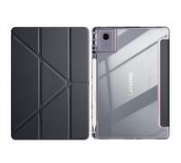 Jenyoog Case for Xiaomi Mi Pad 6/Mi Pad 6 Pro 11-Inch 2023,Shockproof Slim Y-fold Acrylic Protective Multi-Angle Viewing Stand Cover,Transparent Back Shell & Pen Slot (Black)