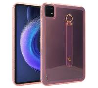 Jenyoog Case for Xiaomi Pad 7 / Xiaomi Pad 7 Pro 11.2 Inch Tablet,Premium Smooth Shockproof TPU Transparent Cover with Soft Hand Strap,All-Angle Drop Protection (Pink)