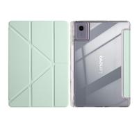 Jenyoog Case for Xiaomi Pad 8/ Xiaomi Pad Pad 8 Pro (11.2 Inch, 2025),Shockproof Slim Y-fold Protective Multi-Angle Viewing Stand Cover,Build with Transparent Back Shell (Light Green)