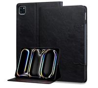 Jenyoog for iPad Air 13 Inch Case (M2) 2024 Released,PU Leather Multi-Angle Viewing Stand Shockproof Flip Case with Card Slot, Magnetic Clasp,Auto Sleep/Wake (Black)