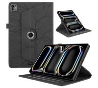 Jenyoog for iPad Air 13 Inch Case (M2) 2024 Released with Built-in Pencil Holder - 360 Degree Rotating Stand Protective Cover, Auto Sleep/Wake Case for iPad Air 13 2024 (Black)