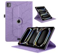 Jenyoog for iPad Air 13 Inch Case (M2) 2024 Released with Built-in Pencil Holder - 360 Degree Rotating Stand Protective Cover, Auto Sleep/Wake Case for iPad Air 13 2024 (Purple)