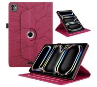Jenyoog for iPad Air 13 Inch Case (M2) 2024 Released with Built-in Pencil Holder - 360 Degree Rotating Stand Protective Cover, Auto Sleep/Wake Case for iPad Air 13 2024 (Red)