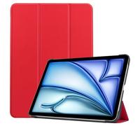 Jenyoog for iPad Air 6th Generation 11 Inch Case M2 2024, iPad Air 5th Gen Case 2022/iPad Air 4th Gen Case 2020 10.9 Inch with Pencil Holder[Auto Sleep/Wake],Trifold Smart Stand Case (Red)