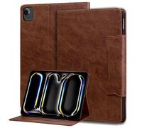 Jenyoog for iPad Air 6th Generation Case 11 inch 2024, iPad Air 5th / iPad Air 4th Generation case 10.9 inch,Shockproof PU Leather Flip Case with Card Slot,Magnetic Clasp,Auto Sleep/Wake (Brown)
