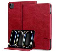 Jenyoog for iPad Air 6th Generation Case 11 inch 2024, iPad Air 5th / iPad Air 4th Generation case 10.9 inch,Shockproof PU Leather Flip Case with Card Slot,Magnetic Clasp,Auto Sleep/Wake (Red)