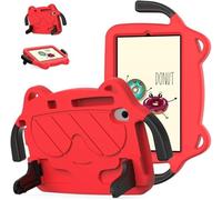 Jenyoog Kids Case for Lenovo Tab M8 4th Gen 2024/2023 (TB-301FU, TB-300FU,Premium EVA Shockproof Cover with Portable Handle & Creative Bracket & Detachable Shoulder Strap (Red + Black)