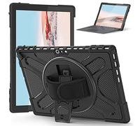 Jenyoog Protective Case for Surface Pro 7 Plus (2021)/ Pro 7 (2019)/ Pro 6 (2018)/ Pro 5 (2017)/ Pro 4 (2015) with Kickstand Hand Strap, Compatible with Type Cover Keyboard (Black)