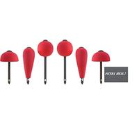 Jenzi Pop Up Kit Red 3-6 Pieces Buoyancy Bodies Dead Bait Pike Bait Fishing Scissors or Free Petri Sticker (6 Buoyancy Bodies)