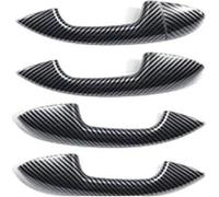 Jeocoai Car Door Handle Car Left Exterior Door Handle for Chrome Exterior Door Handle Cover Trim Cap Kit LHD CLA A-Class C-Class(Carbon Fiber)