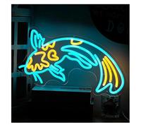 Jeocoai Neon Light Sign for neon Sign Fish Carp Koi, Powered Panel Light, Dimmable(B)