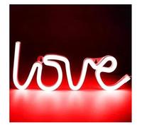 Jeocoai Neon Light Sign Neon Signs LED Lights Love Shape Night Light Sign Lamp Double Powered Nightlight for Indoor Wedding(Neon-2)