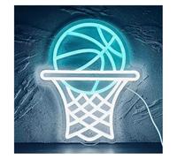 Jeocoai Neon Light Sign Panel Light neon Shaped Basketball Wall Decoration