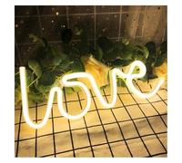 Jeocoai Neon Light Sign Party Decoration LED for neon Lights Love Shape Night Light Sign Lamp Double Powered Nightlight(Neon-4)