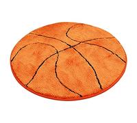 JeogYong Basketball Rug, Soft and Comfy Sports Themed Round Area Rugs Bedroom Living Room Carpet Kitchen Mat Bath Rugs for Bathroom, Basketball Themed Room Decor for Kids Bedroom Men Cave