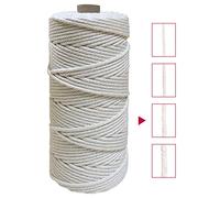 JeogYong Macrame Cord 3mm x 100m Natural Cotton Cord Yarn Thread Twisted Spool Twine String Cotton Rope for DIY Crafts, Wall Hangings, Plant Hangers, Home Decorations, Gift Wrapping (109 Yards)