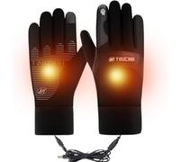JEONDFG Heated Gloves, Winter Full Finger, USB Heated Gloves, Non-Slip, Waterproof Touchscreen Winter Gloves, Heated, for Men and Women, Climbing, Cycling