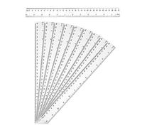 JEOPKO 10 Pcs 30cm Rulers, 12 Inch Transparent Rule, Clear Plastic Ruler, Straight Ruler Flexible Shatter Resistant Kitchen Scales School, Home or Office. (23040506PXWBDUKZMH)