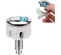 JEOPKO 1Pcs Toilet Flush Button, Round Head Dual Toilet Push Button, Cistern Flush Replacement, Toilet Push Button Flush Replacement Compatible with Ideal Cistern Tank Toilet Flush System