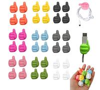 JEOPKO 36Pcs Thumb Cable Holde, Adhesive Hooks Thumbs up Wall Hook, Tidy Clips, Small Hand Hooks, Stick on for Home Office Desk Data Management Hanging Coat Cloth Towel (PXWUKZMHBDDMLMY-BUM)