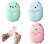 JEOPKO 3Pcs Disposable Soap Paper,Disposable wipes，Foaming Paper Flakes Portable Travel Sheets for Camping Hiking Outdoor Cleaning Hand，150