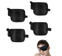 JEOPKO 4PCS Eye Patches,3D Adjustable Eyepatchs for Left Eye Adjustable Eyepatchs for Left Eye Monocular Black Eye Mask Eye Masks for Treating Eyes Suitable for Men Women Children (Black)