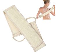 JEOPKO Back Scrubber Exfoliating Loofah Back Washers for Shower Bath Sponge Body Scrubber Backwash Belt Natural Luffa Loofah Pad Bath Brush Body Bath Sponge Double Side Scrubbing Strap Back Washer.